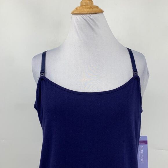Motherhood Tank Top Women M Medium Navy Maternity Nursing Pregnancy Stretch Cami - Picture 3 of 12